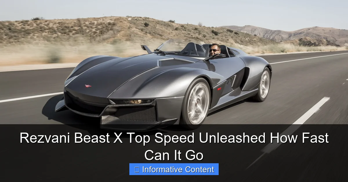 Rezvani Beast X Top Speed Unleashed How Fast Can It Go