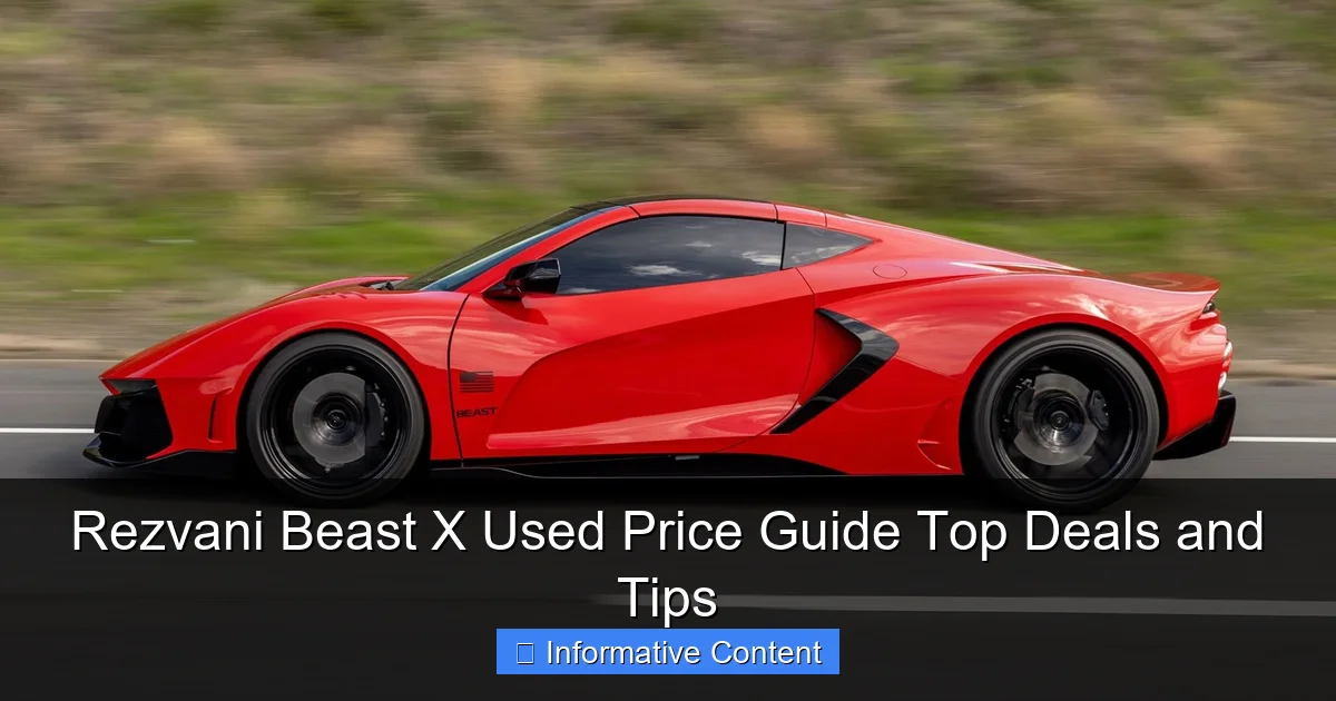 Rezvani Beast X Used Price Guide Top Deals and Tips