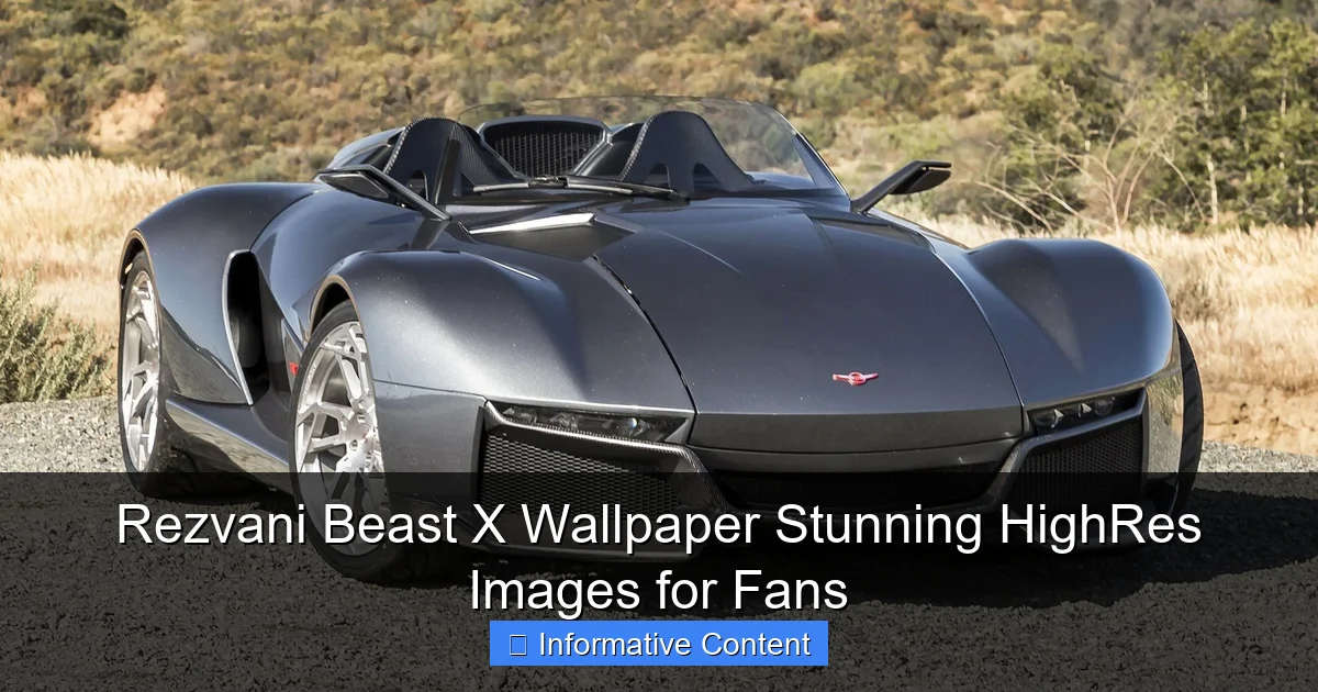 Rezvani Beast X Wallpaper Stunning HighRes Images for Fans