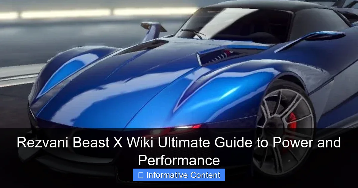 Rezvani Beast X Wiki Ultimate Guide to Power and Performance