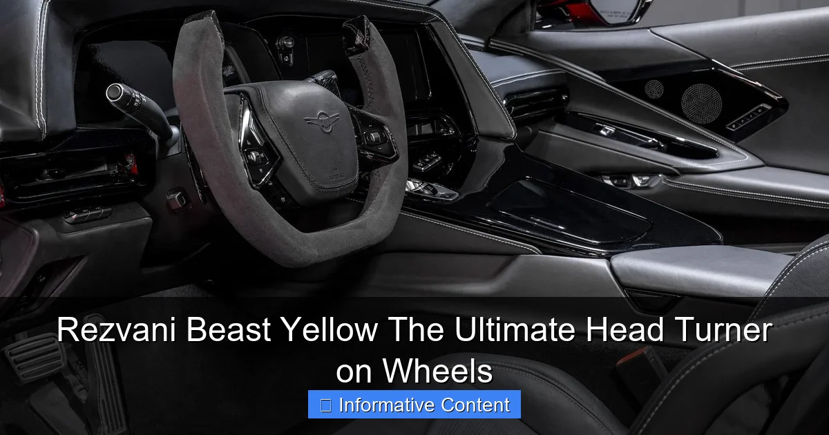 Rezvani Beast Yellow The Ultimate Head Turner on Wheels