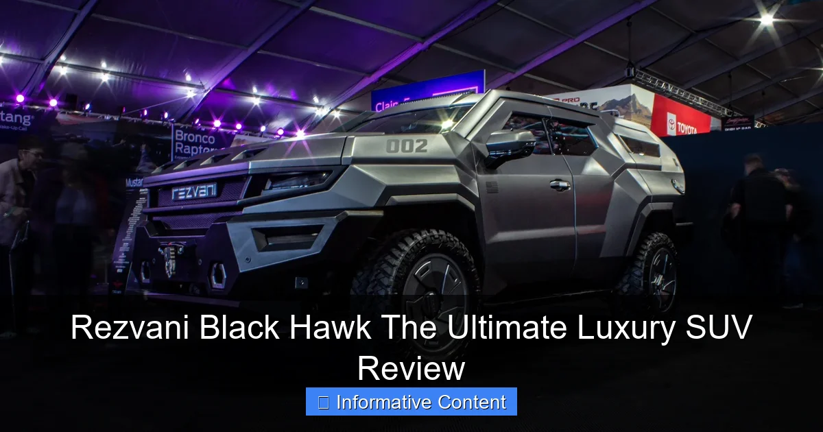 Rezvani Black Hawk The Ultimate Luxury SUV Review