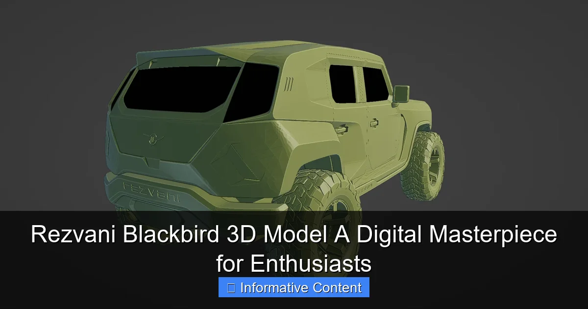 Rezvani Blackbird 3D Model A Digital Masterpiece for Enthusiasts