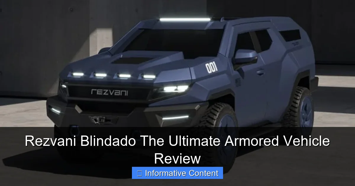 Rezvani Blindado The Ultimate Armored Vehicle Review