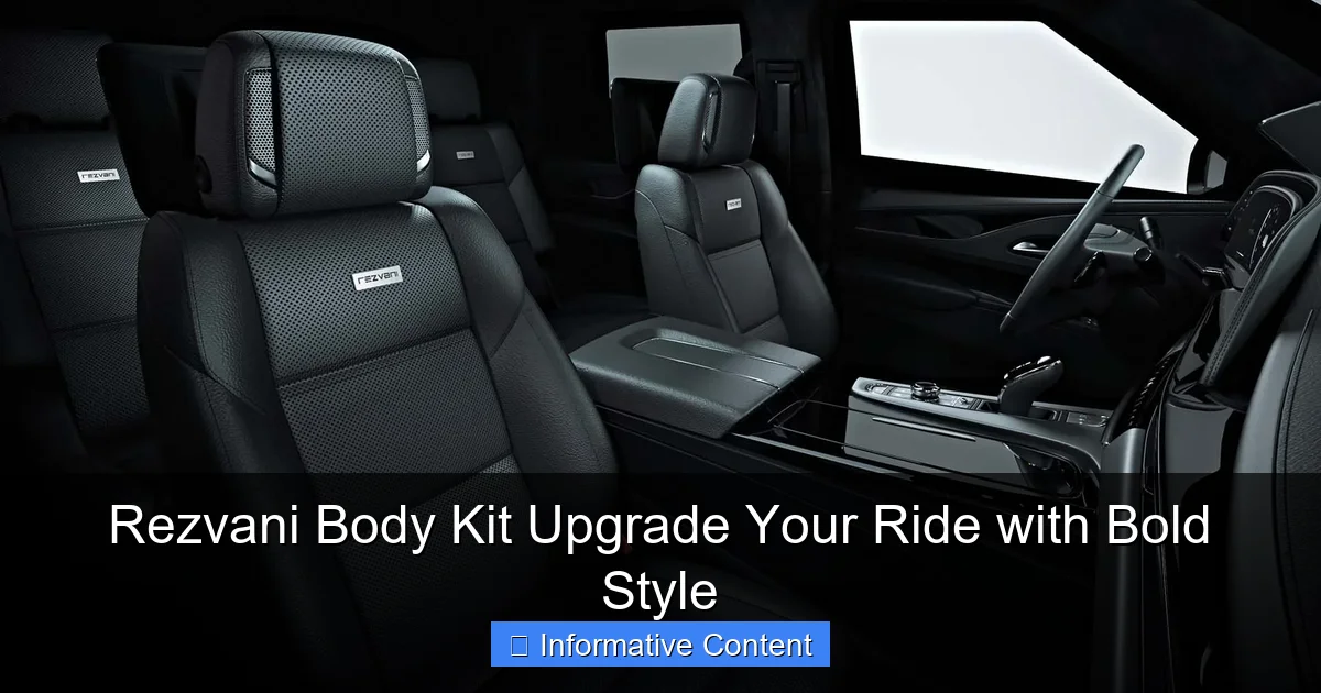 Rezvani Body Kit Upgrade Your Ride with Bold Style