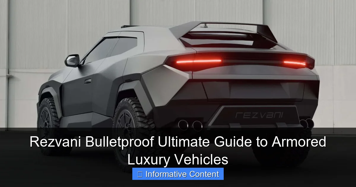 Rezvani Bulletproof Ultimate Guide to Armored Luxury Vehicles