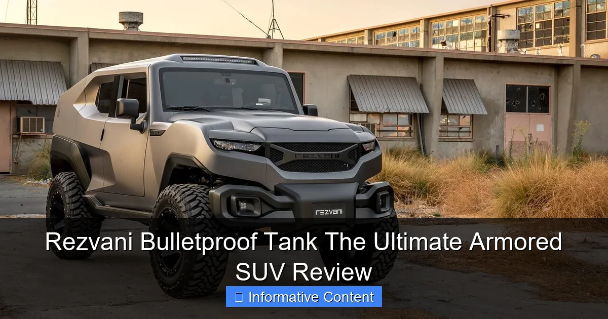 Rezvani Bulletproof Tank The Ultimate Armored SUV Review