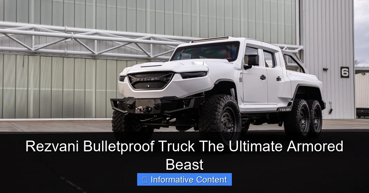 Rezvani Bulletproof Truck The Ultimate Armored Beast