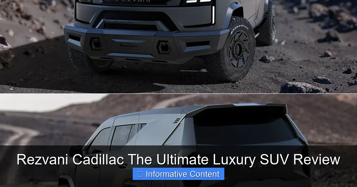 Rezvani Cadillac The Ultimate Luxury SUV Review
