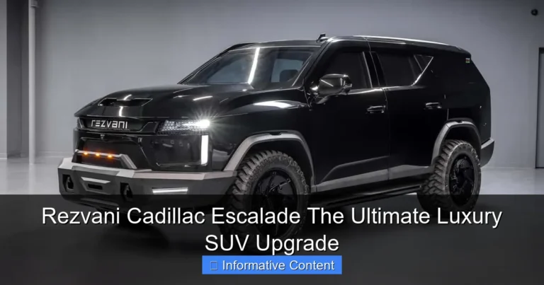 Rezvani Cadillac Escalade The Ultimate Luxury SUV Upgrade
