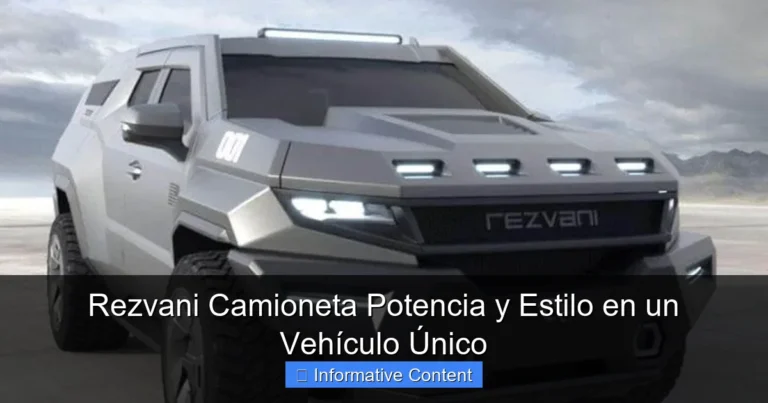 Rezvani Camioneta Potencia y Estilo en un Vehículo Único