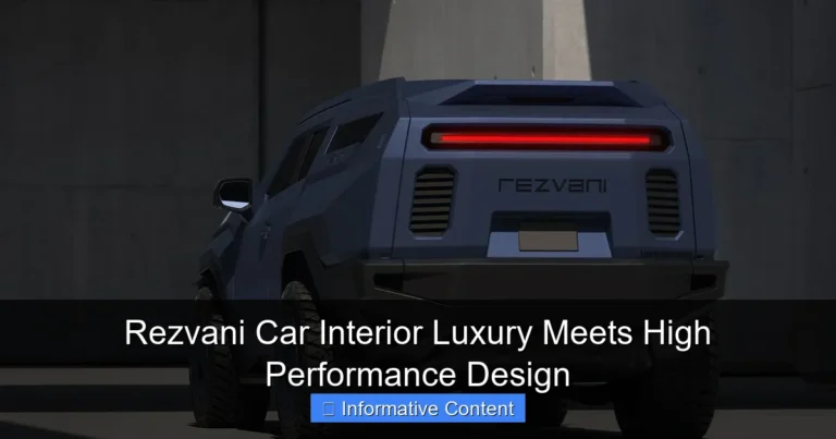Rezvani Car Interior Luxury Meets High Performance Design