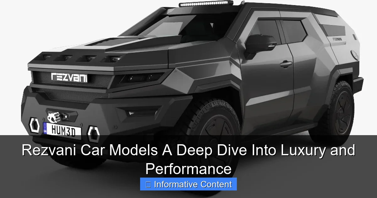 Rezvani Car Models A Deep Dive Into Luxury and Performance