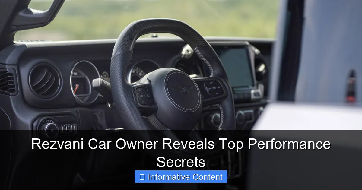 Rezvani Car Owner Reveals Top Performance Secrets