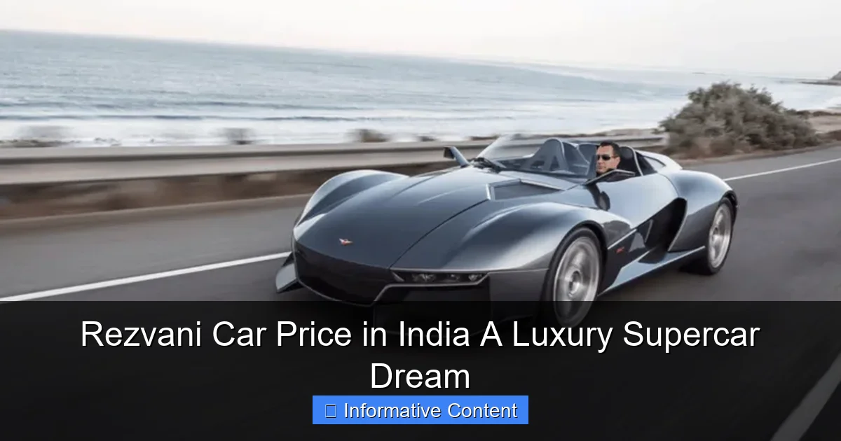 Rezvani Car Price in India A Luxury Supercar Dream