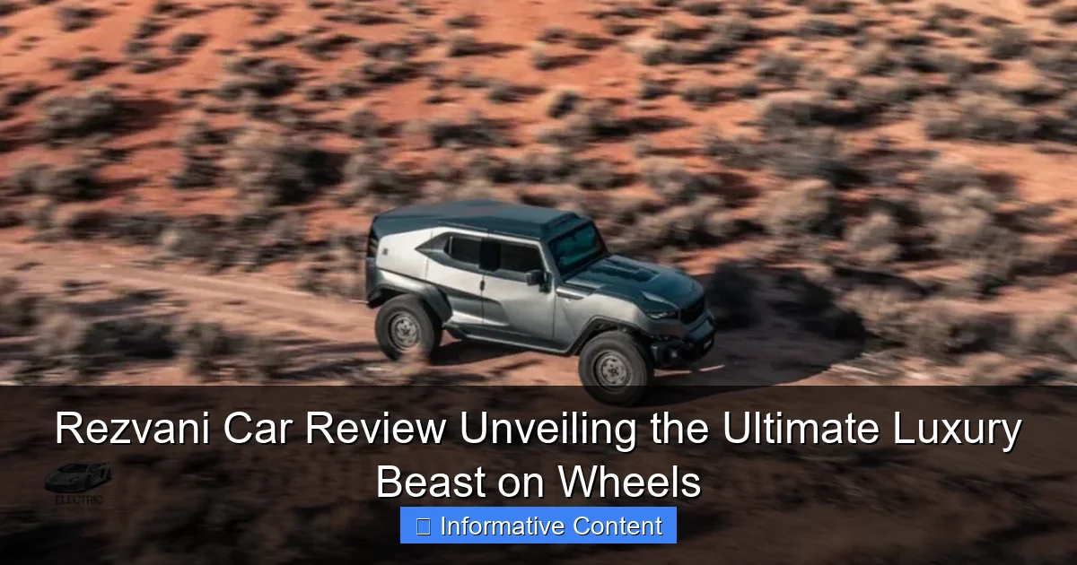 Rezvani Car Review Unveiling the Ultimate Luxury Beast on Wheels