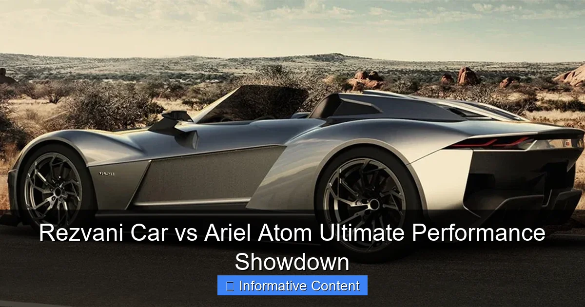 Rezvani Car vs Ariel Atom Ultimate Performance Showdown