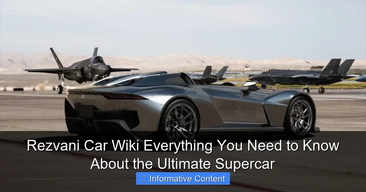 Rezvani Car Wiki Everything You Need to Know About the Ultimate Supercar