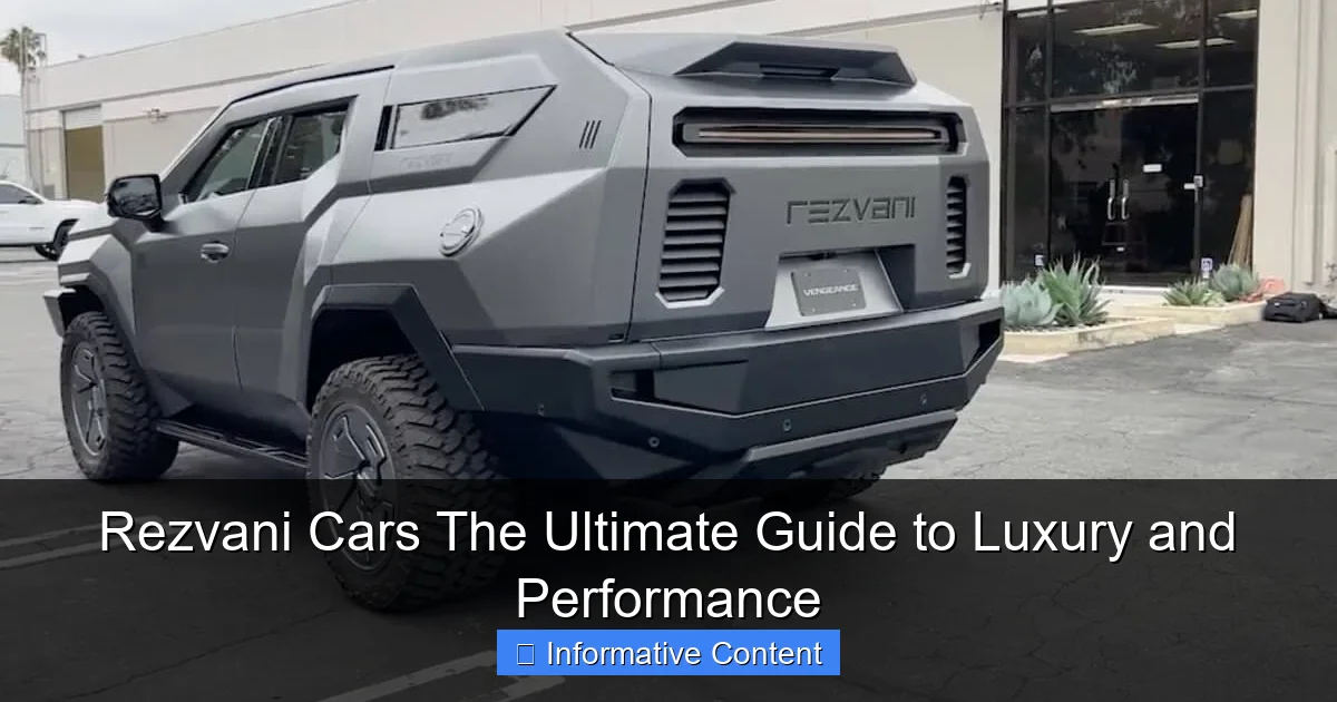 Rezvani Cars The Ultimate Guide to Luxury and Performance