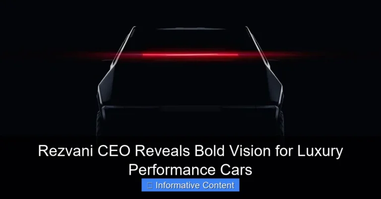 Rezvani CEO Reveals Bold Vision for Luxury Performance Cars