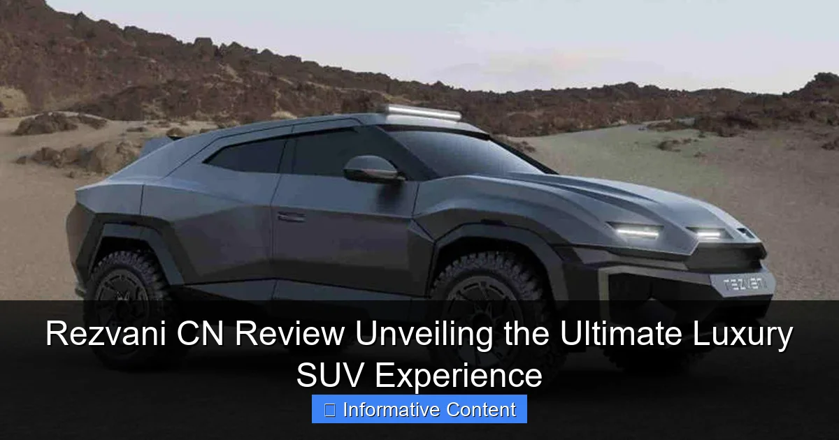 Rezvani CN Review Unveiling the Ultimate Luxury SUV Experience