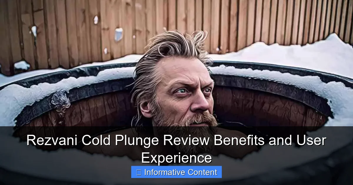 Rezvani Cold Plunge Review Benefits and User Experience