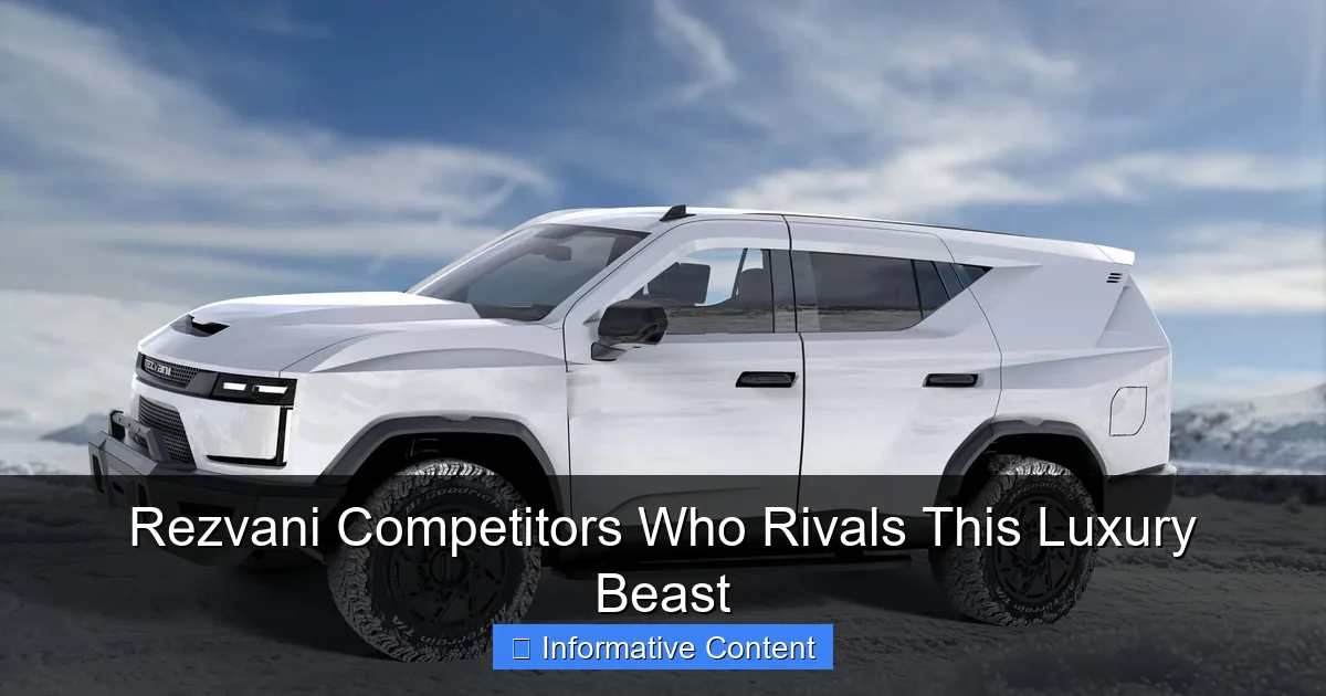 Rezvani Competitors Who Rivals This Luxury Beast