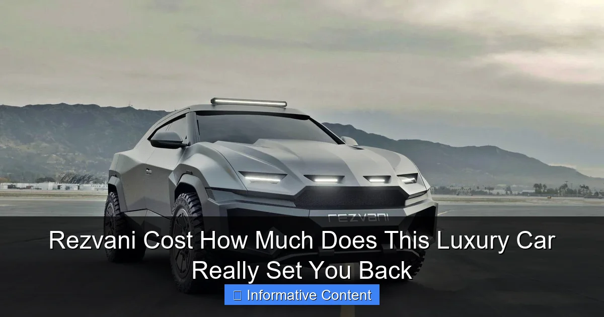 Rezvani Cost How Much Does This Luxury Car Really Set You Back