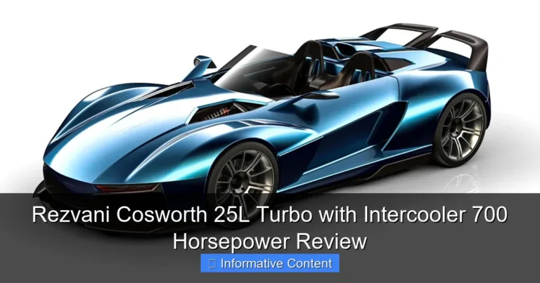 Rezvani Cosworth 25L Turbo with Intercooler 700 Horsepower Review