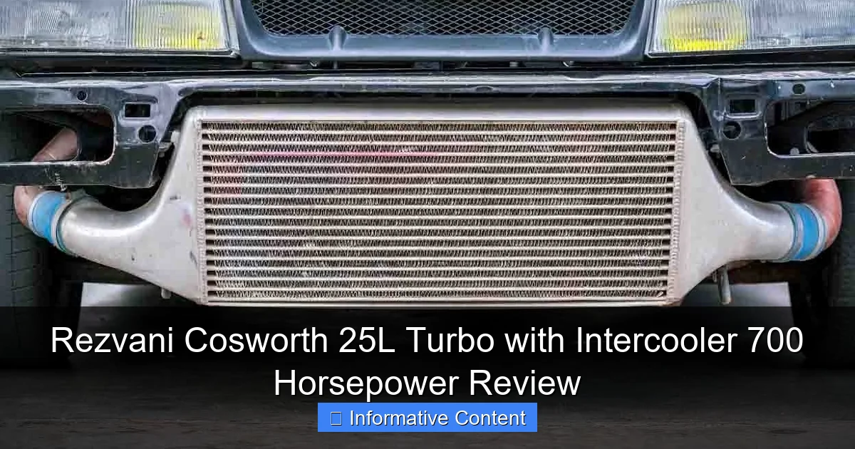 Rezvani Cosworth 25L Turbo with Intercooler 700 Horsepower Review