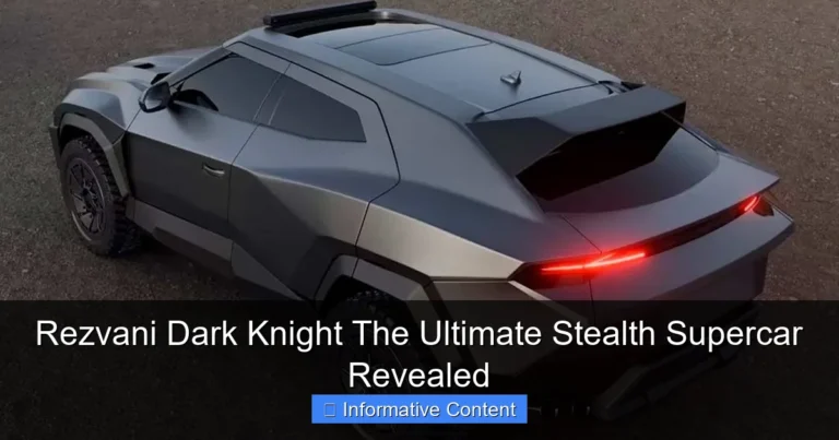 Rezvani Dark Knight The Ultimate Stealth Supercar Revealed