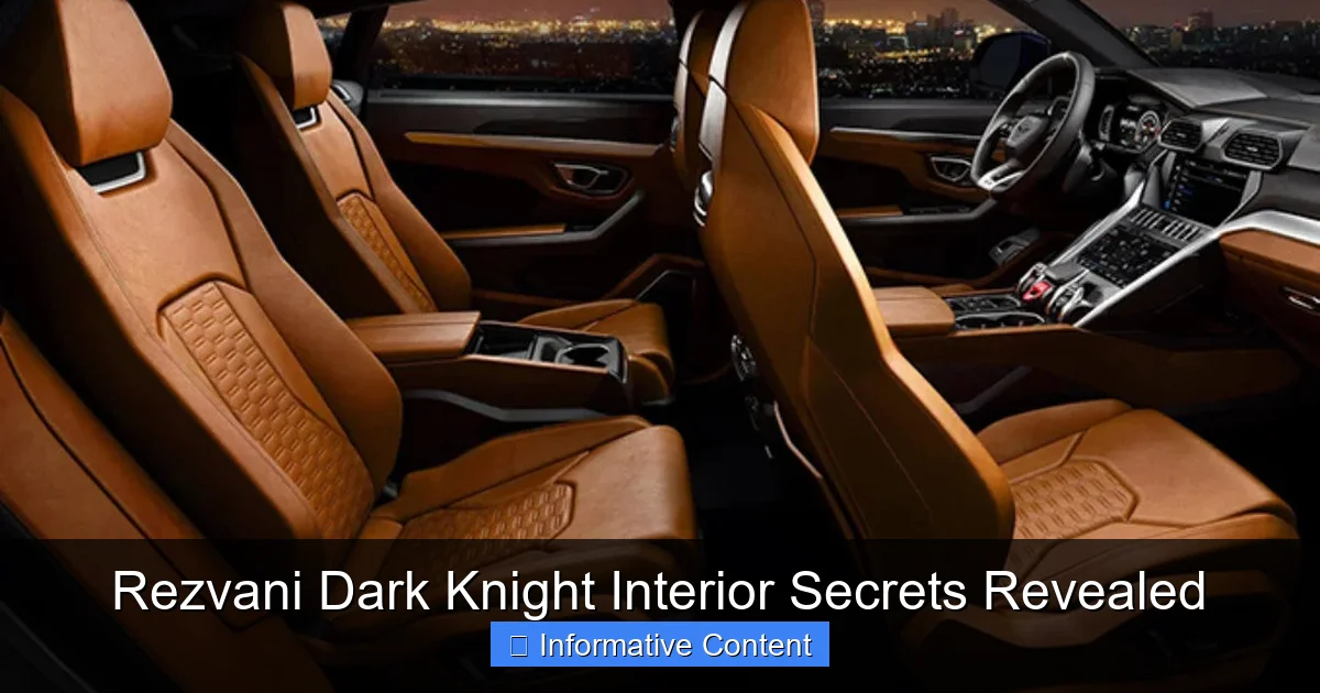 Rezvani Dark Knight Interior Secrets Revealed