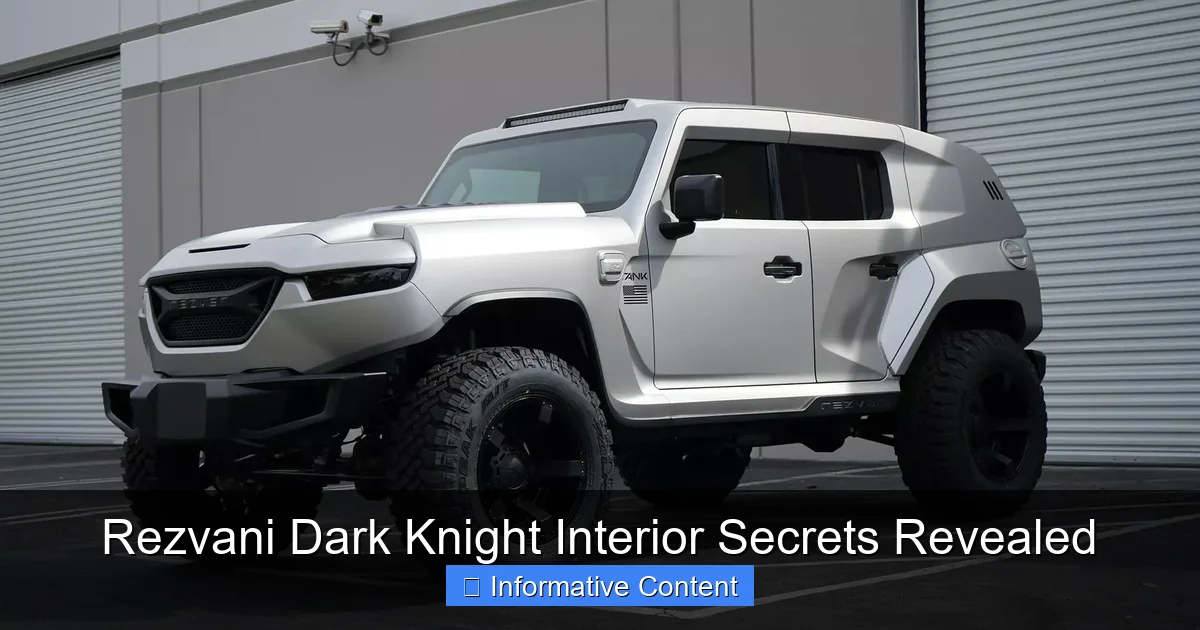 Rezvani Dark Knight Interior Secrets Revealed