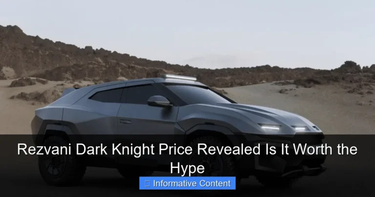 Rezvani Dark Knight Price Revealed Is It Worth the Hype