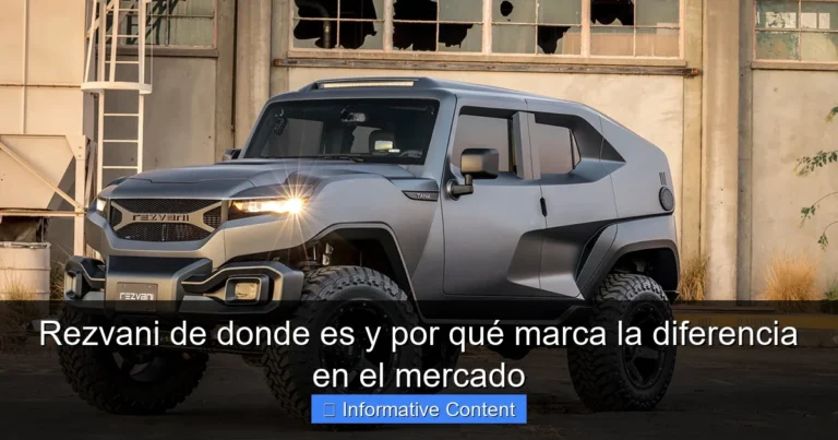 Rezvani de donde es y por qué marca la diferencia en el mercado