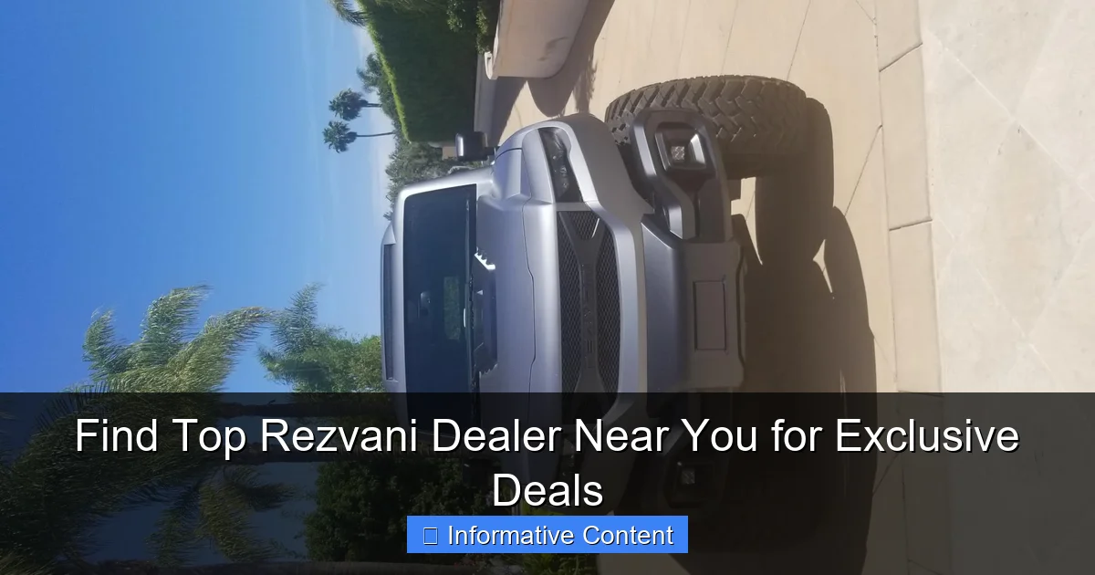 Find Top Rezvani Dealer Near You for Exclusive Deals