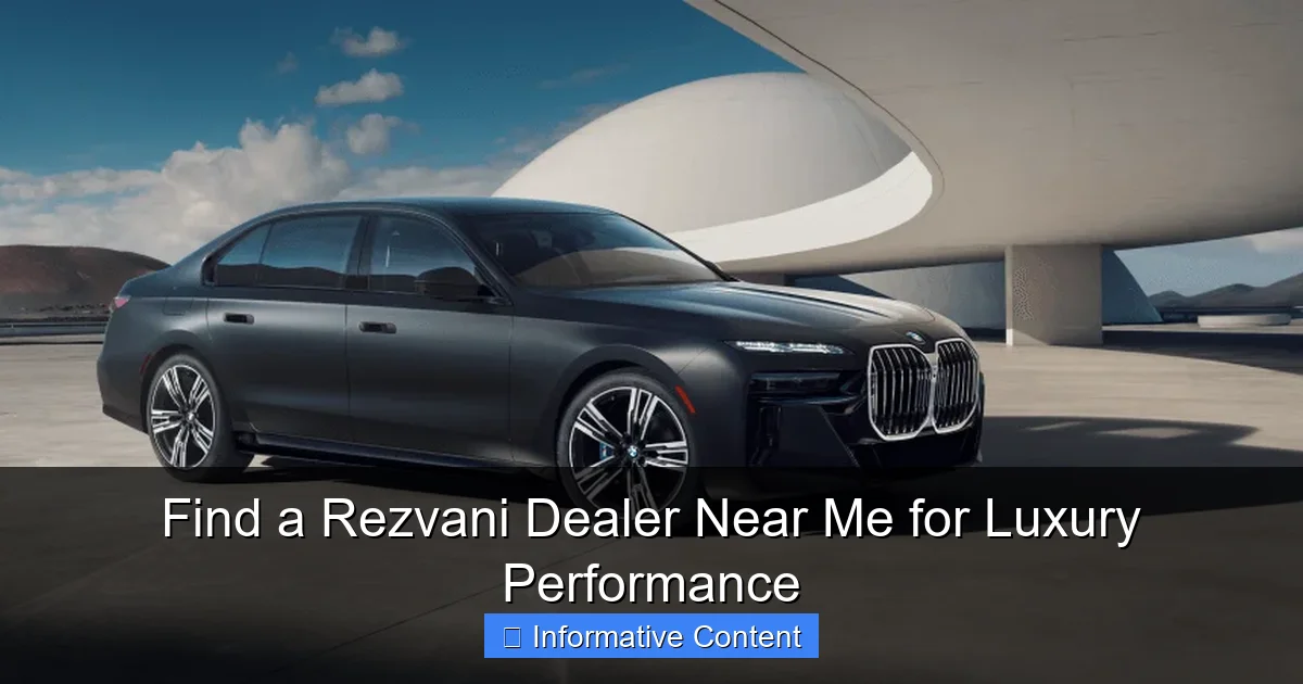 Find a Rezvani Dealer Near Me for Luxury Performance