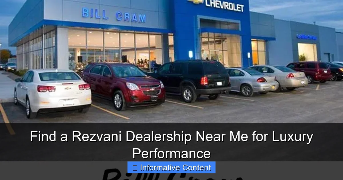 Find a Rezvani Dealership Near Me for Luxury Performance