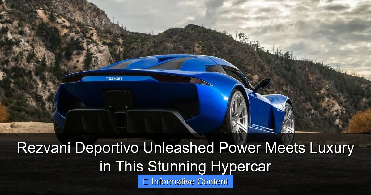 Rezvani Deportivo Unleashed Power Meets Luxury in This Stunning Hypercar