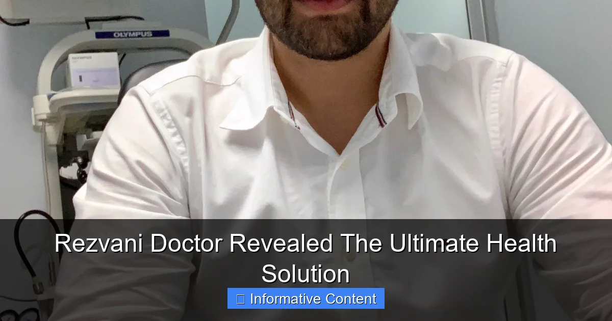 Rezvani Doctor Revealed The Ultimate Health Solution