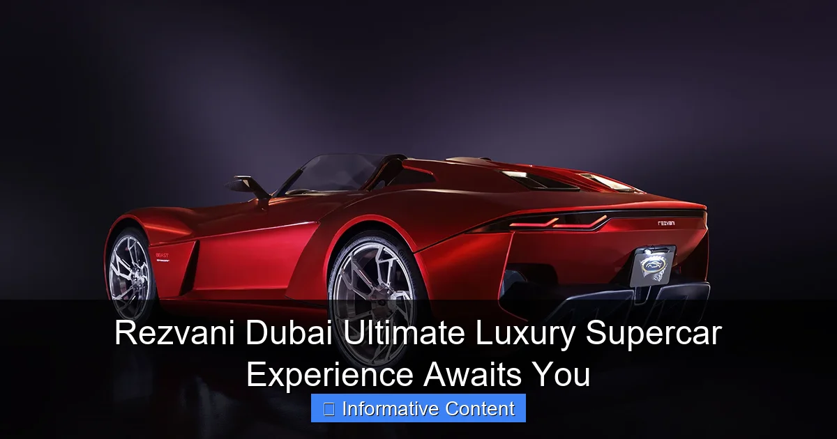 Rezvani Dubai Ultimate Luxury Supercar Experience Awaits You