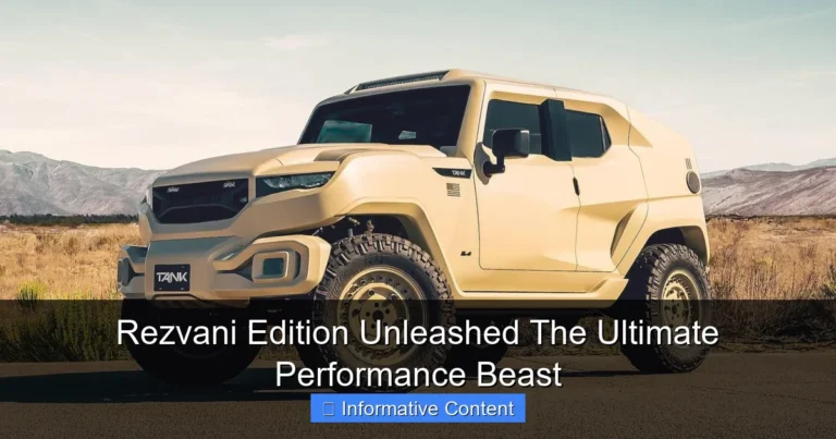 Rezvani Edition Unleashed The Ultimate Performance Beast