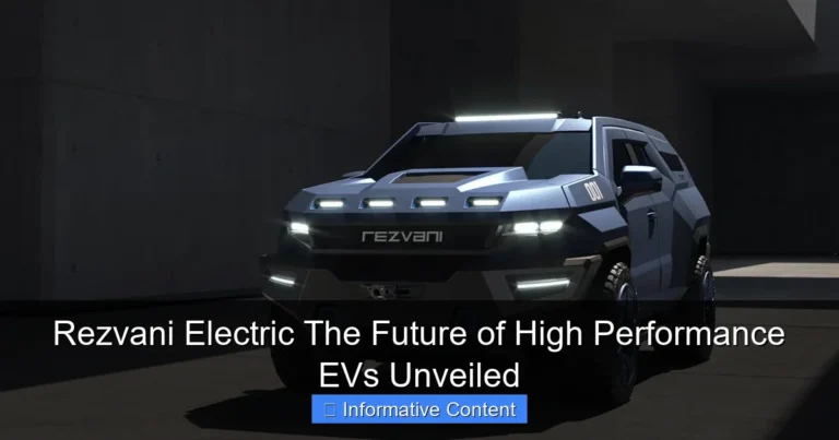 Rezvani Electric The Future of High Performance EVs Unveiled