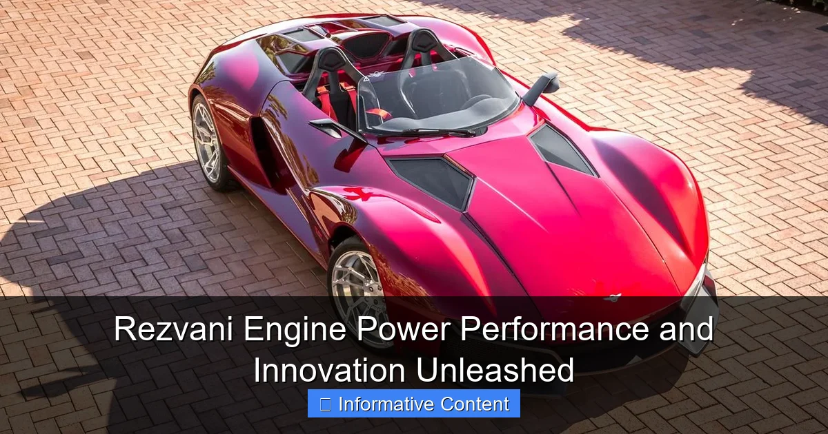 Rezvani Engine Power Performance and Innovation Unleashed