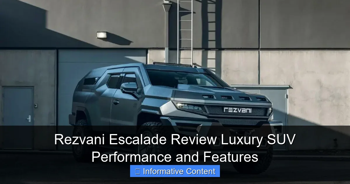 Rezvani Escalade Review Luxury SUV Performance and Features