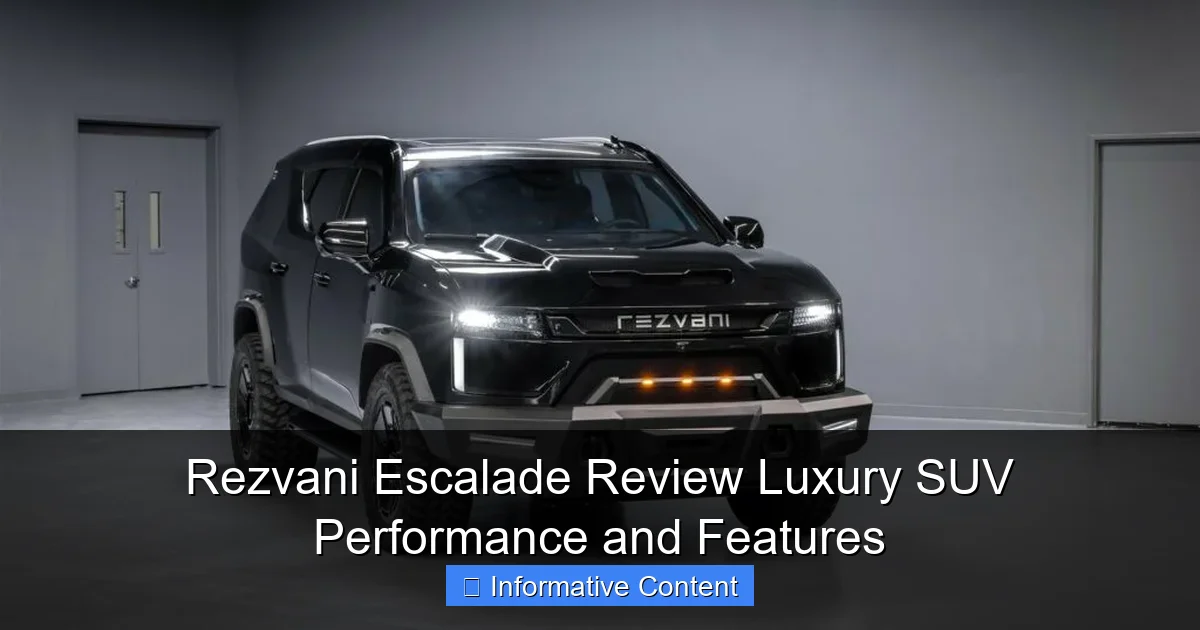 Rezvani Escalade Review Luxury SUV Performance and Features