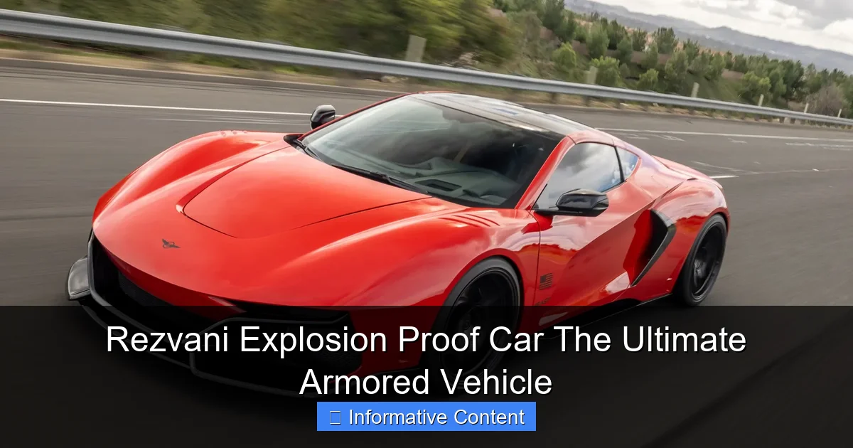 Rezvani Explosion Proof Car The Ultimate Armored Vehicle
