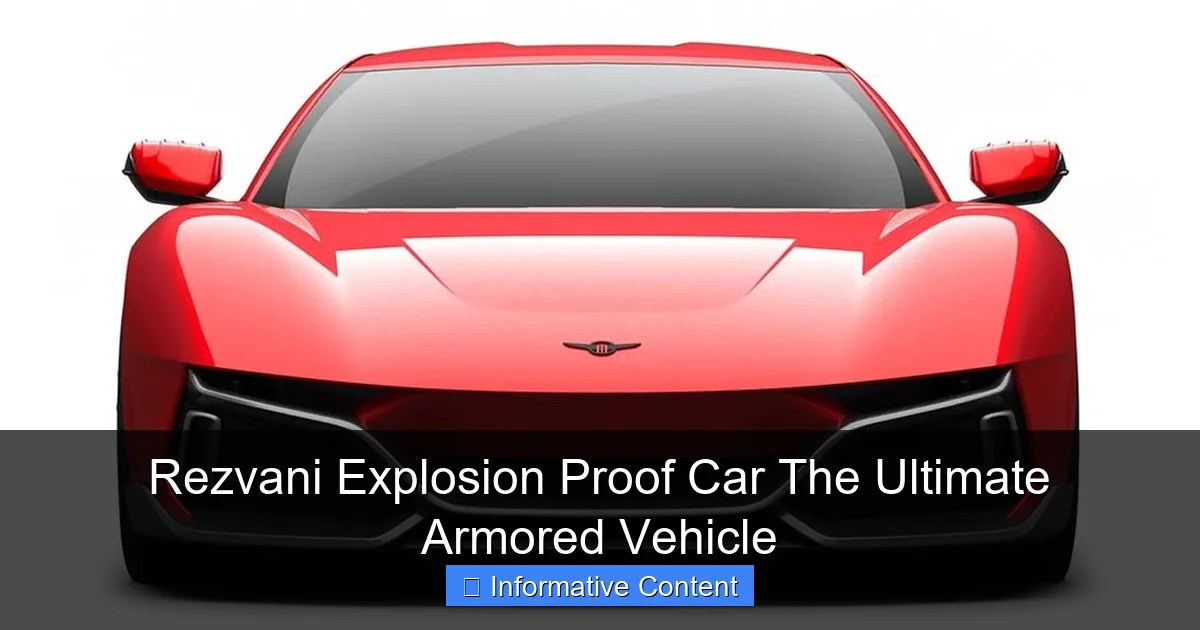 Rezvani Explosion Proof Car The Ultimate Armored Vehicle