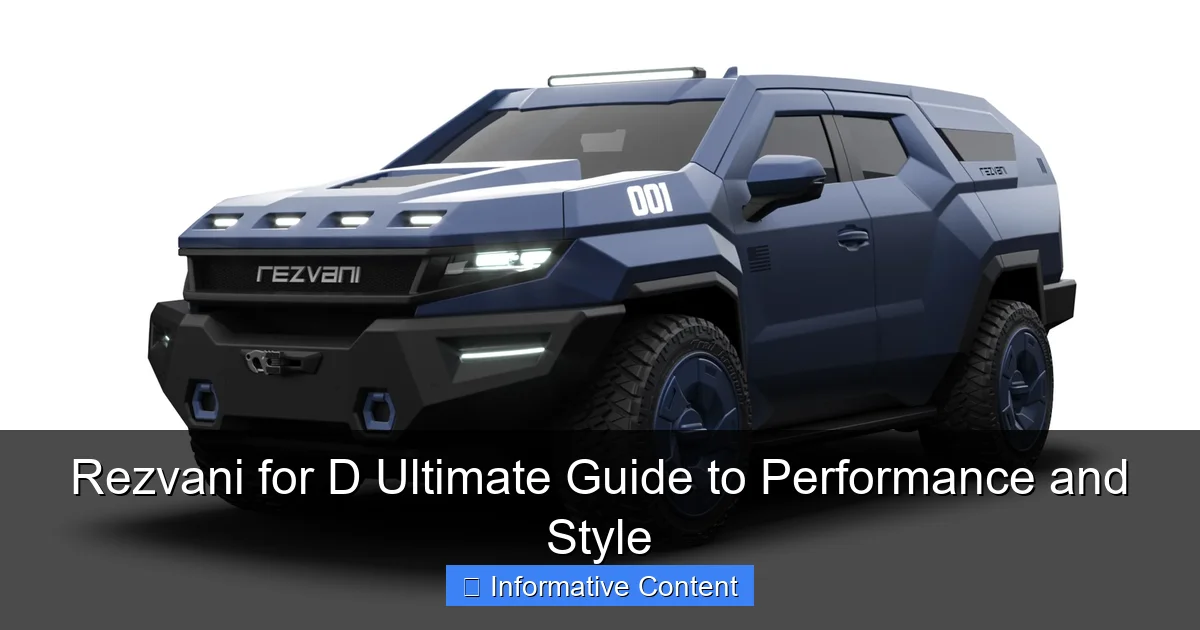 Rezvani for D Ultimate Guide to Performance and Style