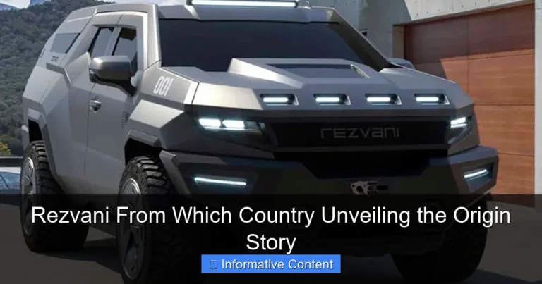 Rezvani From Which Country Unveiling the Origin Story